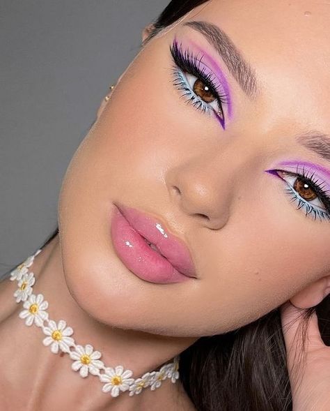 Purple Makeup Looks, Rave Makeup, Barbie Makeup, Purple Makeup, Makijaż Smokey Eye, Eye Makeup Designs, Dope Makeup, Colorful Eye Makeup, Fancy Makeup