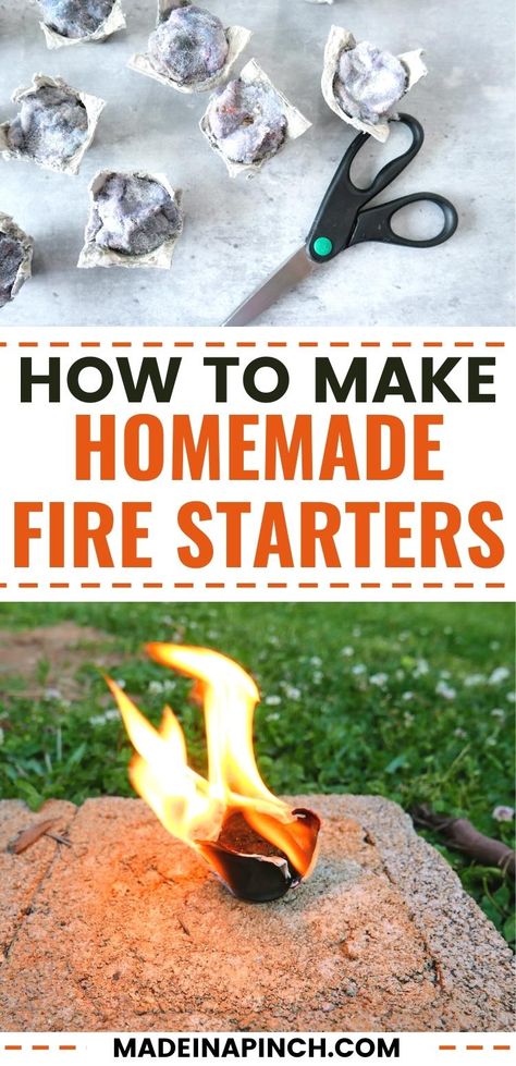 EASY DIY Fire Starters! Are you tired of forgetting (or dealing with) your flint when camping? Make starting your fires A BREEZE with these crazy easy homemade fire starters! All you need are 4 simple materials you probably already have, and your fires will practically light themselves! #camping #firestarter #DIY Diy Fire Starters, Best Fire Starter, Homemade Fire Starters, Camping Fire Starters, Fire Starters Diy, Cheap Stocking Stuffers, Trailer Camping, Old Candles, Fire Starter