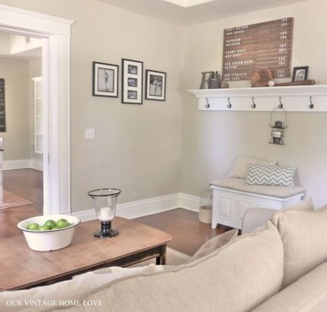 Benjamin Moore Manchester Tan is one of the best paint colors for home staging for any room, light or dark Farmhouse Finishes, House Paints, Tan Paint Colors, Manchester Tan, Light Paint Colors, Basement Office, Decorating House, Interior Colors, Wall Colour