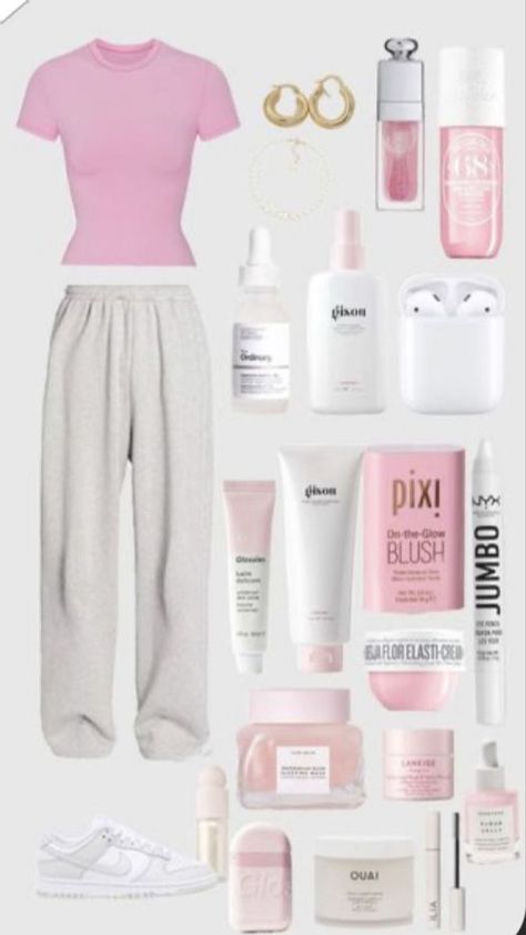 Pink Outfits Comfy, Decent Outfits, Pink Outfit Inspiration, Outfit Inspo Pink, Simple Outfits For School, Outfit Layout, Casual Preppy Outfits, Trendy Outfits For Teens, Cute Lazy Day Outfits