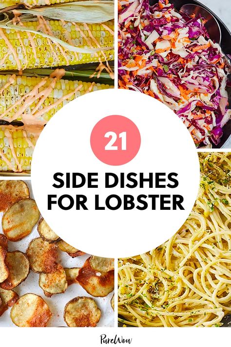 Side Dishes For Lobster, Lobster Side Dishes, What Goes With Spaghetti, Ground Beef Salad, Steak And Lobster Dinner, Chicken And Ribs, Skewers Chicken, Zucchini And Eggplant, Salmon Fried Rice