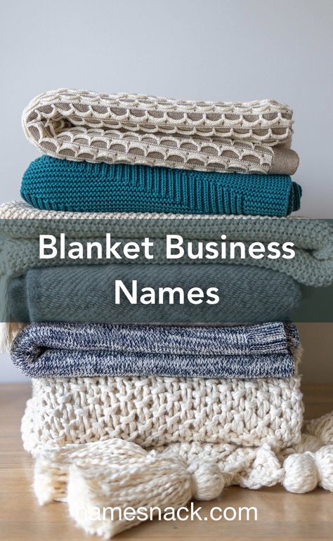 Name Brand Blankets, Cozy Names Ideas, Crochet Names Ideas, Creative Business Names List, Buisness Name Ideas, Boutique Names Ideas, Catchy Business Name Ideas, Knitting Business, Quilting Business