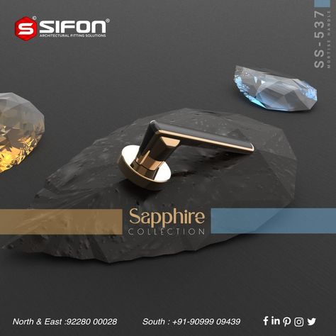 “𝐒𝐈𝐅𝐎𝐍” Has excellent range of sapphire mortise handles which adds a premium look to your doors. Shakti Architectural products 𝗣𝗿𝗶𝘃𝗮𝘁𝗲 𝗟𝗶𝗺𝗶𝘁𝗲𝗱 - 𝗥𝗮𝗷𝗸𝗼𝘁 𝐂𝐨𝐧𝐭𝐚𝐜𝐭 - Mr. Munaf Kulala (For North & East Inquiry) - +91 9228000028 Mr. Prathik Shah (For South & West Inquiry) - +91 9099909439 𝐅𝐨𝐫 𝐞𝐧𝐪𝐮𝐢𝐫𝐲 𝐕𝐢𝐚 𝐖𝐡𝐚𝐭𝐬𝐀𝐩𝐩 𝐂𝐥𝐢𝐜𝐤: https://bit.ly/3GMqduw 𝐄𝐦𝐚𝐢𝐥: marketing@sifon.in 𝐖𝐞𝐛.: www.sifon.in 𝐓𝐞𝐥𝐞𝐠𝐫𝐚𝐦 https://t.me/IHSNDIGITALGROUP Posters Layout, Hardware Items, Main Door Handle, Graphic Design Posters Layout, Labels Design, Mortise Lock, Jewelry Ads, Box Packaging Design, Poster Layout