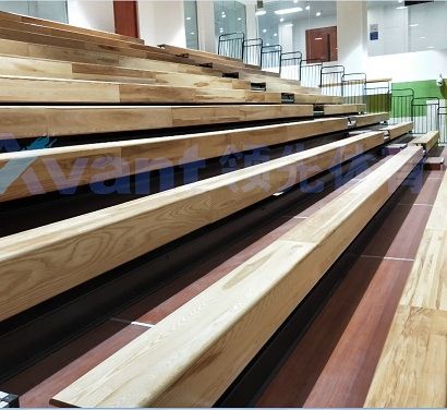 Wooden Bleacher Telescopic Seating Sports Tribune Seating Bench Color : Optional Colors or Specify by Clients. Brand : Avant. Experience : 18 Years. More Key Words : Rail Telescopic Seating, Gym Seating. Key Words : Telescopic Seating, Retractable Seating System. Features : Safety, Stability, Flexibility, High Performance. Certificate : En13200, En61000, En60439, Ce, SGS, TUV etc.. (1)Model: Classic (2)Size: Seat depth: 497mm, seat height: 530mm, Center distance: ≥ 415mm, step height: 300 Bleacher Seating, Seating Bench, Gymnastics Equipment, Stadium Seats, National Stadium, Curve Design, Bleachers, Blow Molding, Steel Structure