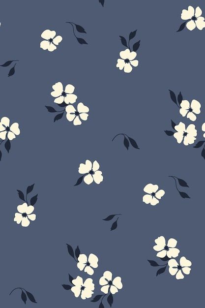 Flower Simple Illustration, Vintage Seamless Pattern, Simple Pattern Background, Flower Illustration Simple, Liberty Pattern, Floral Illustration Vintage, Small Floral Pattern, Surface Pattern Design Inspiration, Flower Seamless Pattern