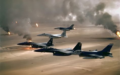 High Resolution Wallpapers - Part 1 - Imgur Photo Avion, Iraqi Army, F 16 Falcon, Operation Desert Storm, F 15, P51 Mustang, Desert Storm, Military Jets, Harbin