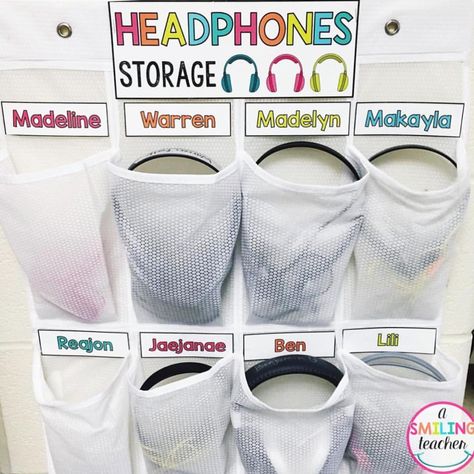 Amazing way to organize student headphones in the classroom!! See this Instagram photo by @teacherspayteachers • 67 likes Hanging Shoe Rack, Headphone Storage, Teaching Organization, Classroom Hacks, Classroom Storage, Classroom Organisation, 2nd Grade Classroom, New Classroom, Classroom Technology