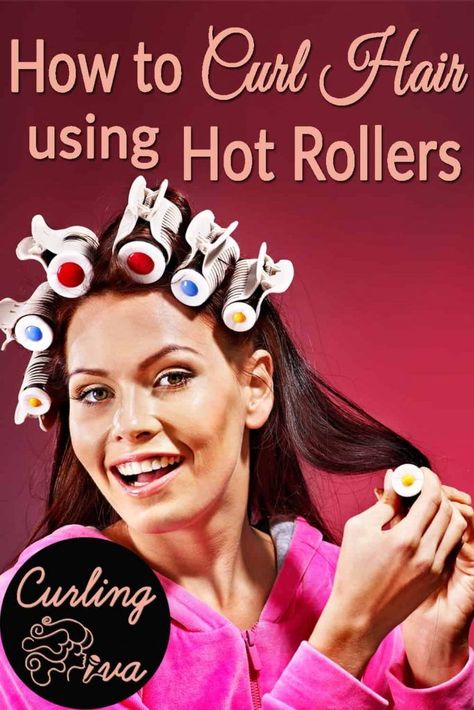 How To Use Hot Rollers Medium, Hot Roller Tutorial, Layered Hair Curly, Rollers On Short Hair, Medium Length Hair Layered, Roller Tutorial, Hot Roller Curls, Using Hot Rollers, How To Curl Hair