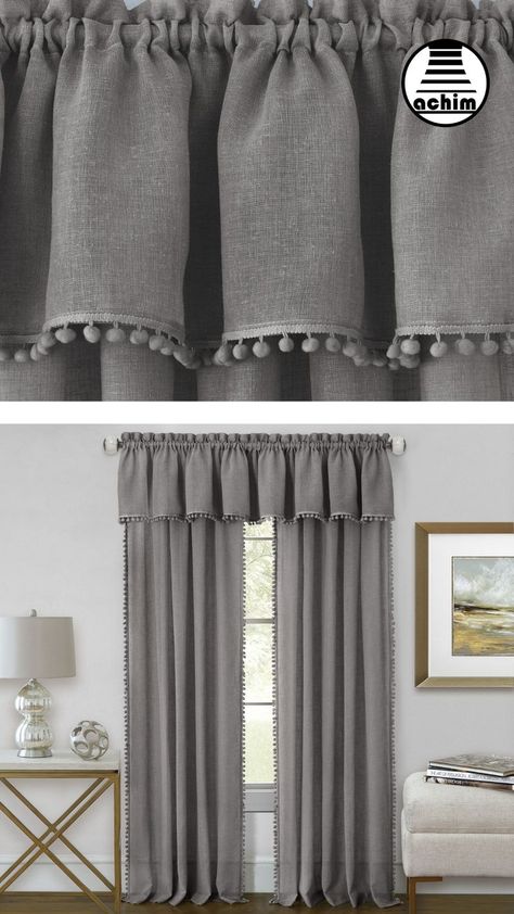 Curtain Color Ideas, Ideas For Living Room Curtains, Curtains Aesthetic, Interior Design Garden, Modern Kitchen Curtains, Curtain Colors, Curtains Style, Curtain Partition, Pocket Window