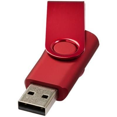 ROTATE METALLIC USB 2GB in Red Usb Stick, Promotional Gifts, Flash Drive, Usb Flash Drive, Electronic Products, Red