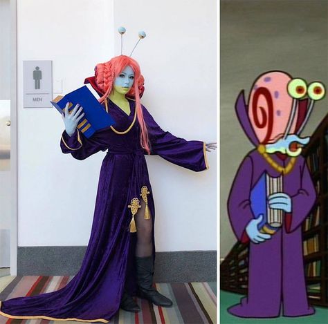 Gary The Snail (Spongebob Squarepants) Spongebob Costume, Halloween Parejas, Funny Cosplay, Dibujos Tattoo, Youkai Watch, Diy Kostüm, Jessica Nigri, Idee Cosplay, Halloween Costume Outfits