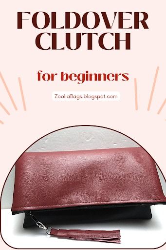 DIY FOLD-OVER CLUTCH PURSE BY Sewly Jo Diy Clutch Bag, Clutch Tutorial, Sewing Machine Thread, Fold Over Clutch, Diy Clutch, Foldover Clutch, Leather Clutch Purse, Fusible Interfacing, Hip Bag