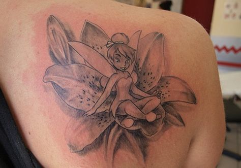 Twitter Pinterest Gmail Tinkerbell is that cute blond fairy that helps Peter Pan to get into and out of mischief. Her playful personality and ability to make the best of any situation is one of the reasons she is so popular as a tattoo design. Usually, something for the ladies, this little mischievous and playful … Belly Tattoos For Women, Small Fairy Tattoos, Tattoos Black And White, Tinkerbell Tattoo, Tinker Bell Tattoo, Horrible Tattoos, Terrible Tattoos, All Black Tattoos, Fairy Tattoo Designs