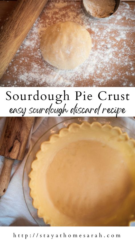 This easy pie crust is made with sourdough discard, all in a food processor. No need for a store bought crust ever again! Sourdough Pie Crust Recipe, Sourdough Pie Crust, Dough Starter Recipe, Sourdough Crust, Recipe Using Sourdough Starter, Sourdough Starter Discard Recipe, Gluten Free Sourdough, Homemade Sourdough Bread, Bread Starter