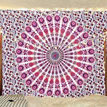 Check this out! Peacock Mandala, Tapestry Pink, Hanging Beds, Indian Tapestry, Mandala Wall Hanging, Hippie Tapestry, College Dorm Decorations, Hippie Bohemian, Sofa Covers