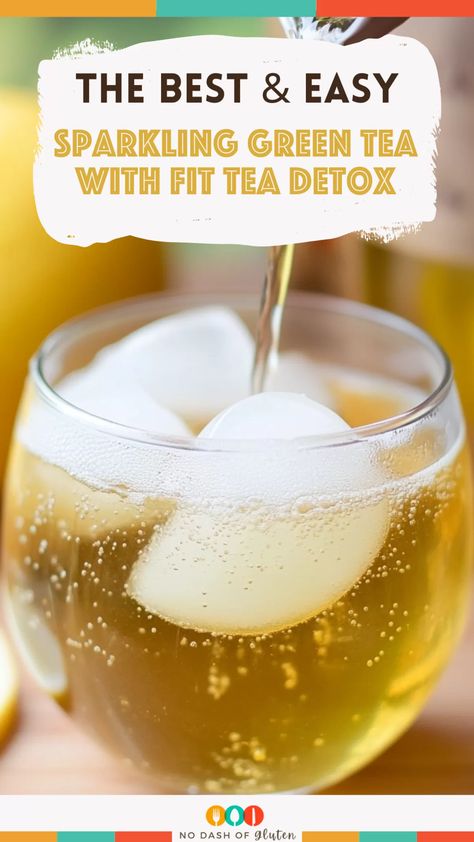 Sparkling Green Tea With Fit Tea Detox Flavored Green Tea Recipes, Iced Green Tea Recipe Healthy, Green Tea Recipes Healthy, Green Tea Detox Drink, Sparkling Green Tea, Best Spaghetti Recipes, Iced Green Tea Recipe, Green Tea Cleanse, Cold Green Tea