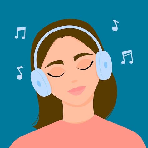 Girl Listening To Music, Book Cover Artwork, Teen Pregnancy, Friends Illustration, Music Illustration, College Stuff, Music Headphones, Poster Drawing, Eyes Closed