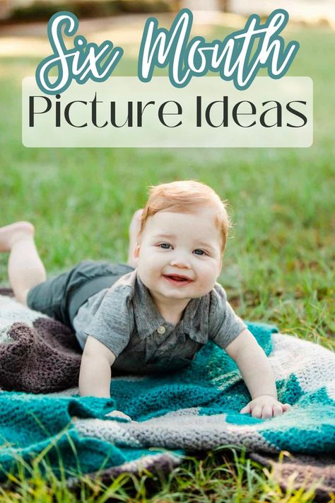 Cute Picture Ideas for 6-Month-Old Baby Photos Six Month Pictures, Six Month Photos, Cute Picture Ideas, 6 Month Photography, Six Month Birthday, 2nd Birthday Pictures, 6 Month Pictures, Six Month Baby, Half Birthday Baby