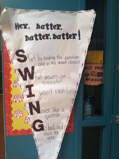 Testing Bulletin Boards, State Testing Motivation, Baseball Classroom, Testing Treats, Sports Classroom, Testing Motivation, Sports Theme Classroom, Team Theme, Baseball Room