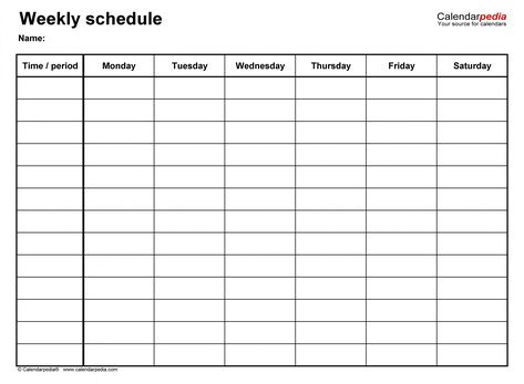 sample free weekly schedule templates for word 18 templates 8 period schedule template pdf Period Schedule, Free Printable Weekly Calendar, Timetable Template, Week Calendar, Weekly Calendar Template, Calendar Word, Calendar Examples, 5 Template, Daily Schedule Template