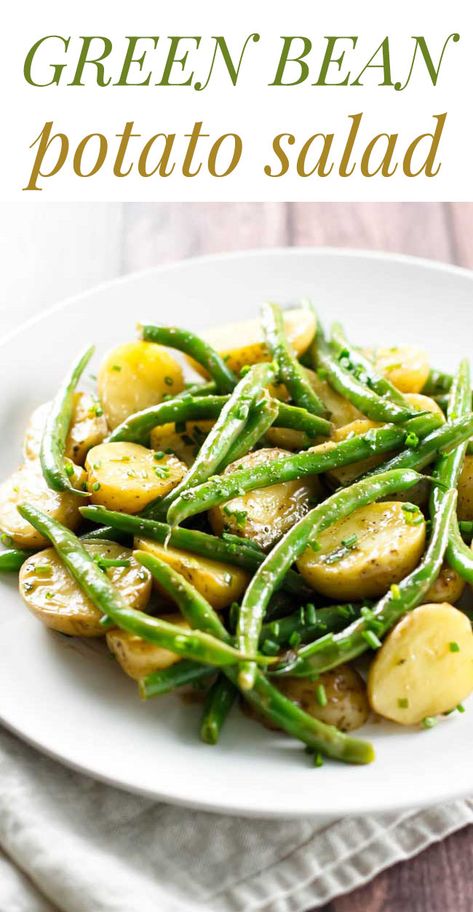 Sides Potatoes, Green Bean Potato Salad, Seasoned Green Beans, Green Bean Salad Recipes, Potluck Side Dishes, Potato Salads, Side Chick, Food Project, Green Beans And Potatoes