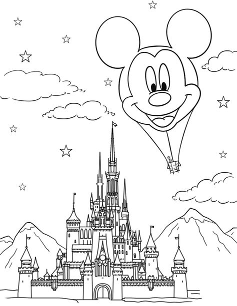 Disney Coloring Pages for Adults - Best Coloring Pages For Kids Disney Coloring Pages Printables, Free Disney Coloring Pages, Chateau Disney, Disney Coloring Sheets, Castle Coloring Page, Space Coloring Pages, Disney Princess Colors, Disney Princess Coloring Pages, Coloring Pages Inspirational