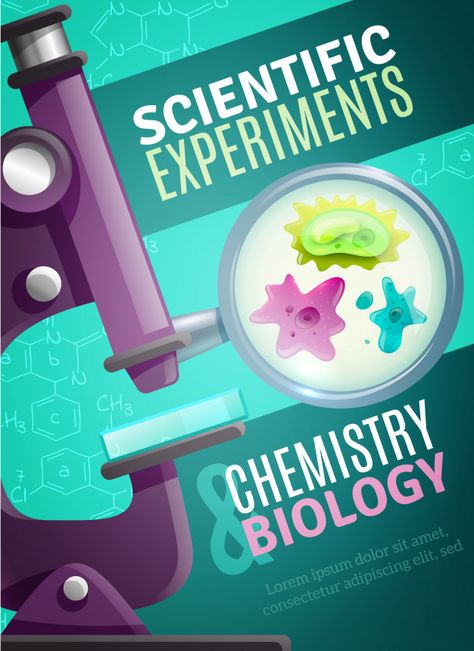 Scientific experiments poster template F... | Free Vector #Freepik #freevector #poster Scientific Poster Design Templates, Educational Advertisement, School Book Design, Science Book Cover, En Logo Design, Chemistry Infographic, Scientific Books, Lab Poster, Biology Design