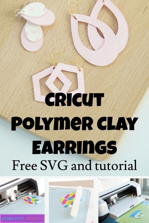 Cricut Earring Card Template Free, Sublimation On Polymer Clay, Modeling Clay Earrings Diy, Liquid Polymer Clay Ideas, How To Make Clay Earrings, Cricut Earrings, Liquid Polymer Clay, Easy Polymer Clay, Sell Ideas