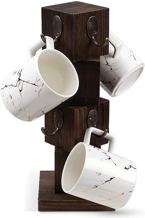 Coffee Cup Rack, Mug Stand, Coffee Mug Display, Cup Rack, Wood Mug, Coffee Mug Holder, Coffee Cup Holder, Mug Tree, Coffee Nook