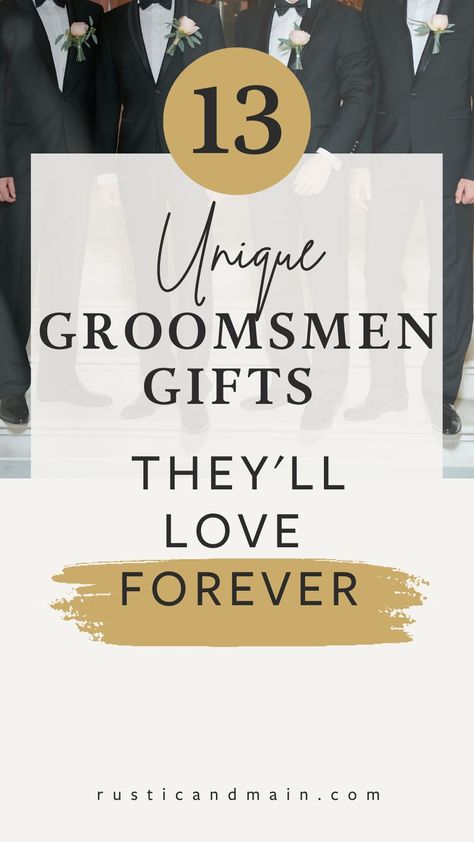 Ultimate Groomsmen Gift Guide | Your groomsmen are supporting you on one of the biggest days in your life. Show your appreciation for them by gifting them a high-quality, made-in-the-USA gift that is unique to their personalities and interests. Under 21 Groomsmen Gifts, Unique Groomsmen Gifts Creative, Useful Groomsmen Gifts, Gifts For Best Man From Groom, Non Alcoholic Groomsmen Gifts, Best Man Gifts Ideas, Groomsmen Gifts Non Alcoholic, Groomsmen Proposal Gift Ideas, Ways To Ask Groomsmen To Be In Wedding