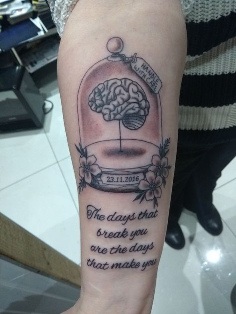 Tbi Tattoo Ideas, Injury Quotes, Anniversary Tattoo, Survivor Tattoo, Tasteful Tattoos, Second Anniversary, Brain Surgery, New Tattoo, Tattoo Idea