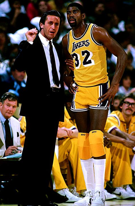 Pat Riley and Magic Johnson Tumblr, Showtime Lakers, Project Pat, Pat Riley, James Worthy, Basketball Players Nba, I Love Basketball, Lakers Basketball, Basketball Photography