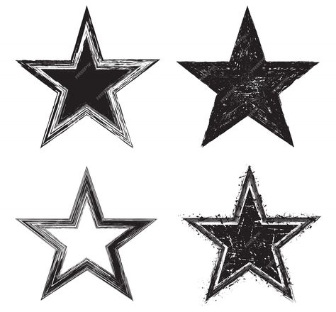 Premium Vector | Grunge star icons Black Vintage Stickers, Star Grunge, Grunge Star, Stars Icon, Cute Typography, Stars Vintage, Font Creator, Vintage Stars, Star Vintage