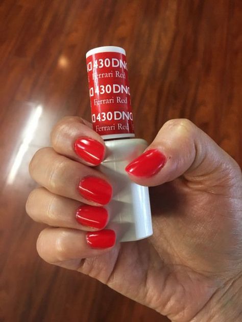 Ferrari Red 430 DND Shellac #nailcolor #nail #color #dnd Dnd 430 Ferrari Red, Dnd 430 Ferrari Red Nails, Dnd Red Ferrari, Dnd Nail Colors Gel Polish Red, Summer Red Nails Dnd, Dnd Ferrari Red Nails, Ferrari Red Dnd, Dnd Ferrari Red, Red Ferrari Nails