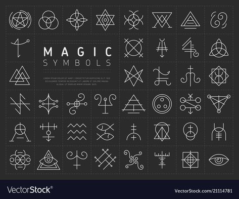 Black Magic Tattoo Designs, Fantasy Symbols Magic, Symbol Of Darkness, Dark Magic Sigils, Dark Magic Tattoo, Black Magic Symbols, Necromancy Symbols, Darkness Symbol, Dark Magic Symbols