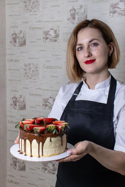 Portrait of a beautiful pastry chef woman holding a sponge cake royalty free stock photo Person Holding Food Reference, Holding Cake Reference Drawing, Person Holding Cake Reference, Holding Cake Drawing, Holding Birthday Cake Pose, Person Cooking Reference, Person Holding Cake, Holding Cake Reference, Holding Plate Reference