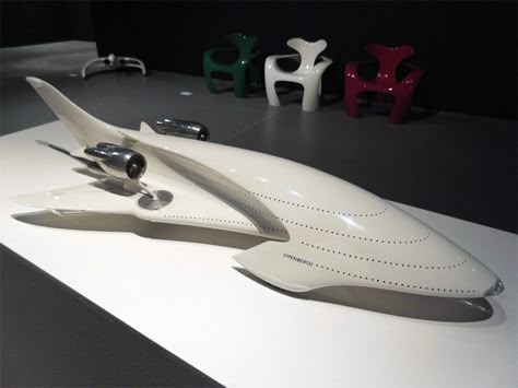 the first retrospective exhibition of the works conceived by luigi colani, german-born swiss-italian artist, industrial designer, and aerodynamicist are currently on display at the triennale bovisa in milan, italy. Luigi Colani, Future Transportation, Drone Design, Flying Car, Arte Robot, Spaceship Concept, Spaceship Design, Concept Ships, Futuristic Cars