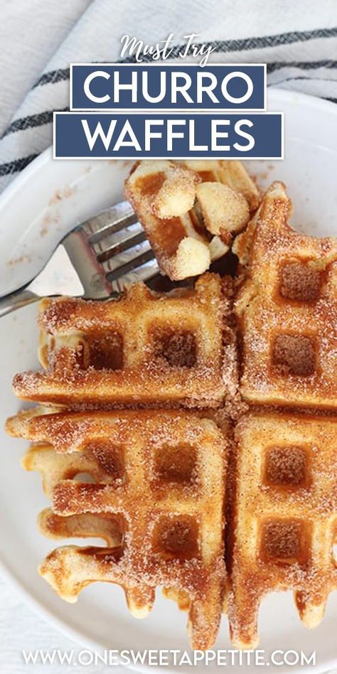 Sugar Waffles Recipe, Cinnamon Waffles Recipe, Belgium Waffle Recipe, Waffle Mix Recipes, Churro Waffles, Best Waffle Recipe, Easy Waffle Recipe, Cinnamon Waffles, Waffle Iron Recipes