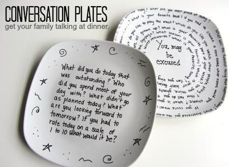 Making family time more fun - including hiking ideas, conversation plates + Writing On Plates, Dollar Tree Plates, Sharpie Plates, Giving Plate, Hiking Ideas, Chat Conversation, Starter Plates, Plate Ideas, Sharpie Crafts