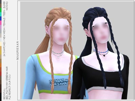 Sims 4 Two Braids Cc, Hair Without Bangs, French Braid Buns, Ts4 Hair, Sims 4 Hair Male, 4 Braids, Hair Male, Find Hairstyles, Platform Chelsea Boots