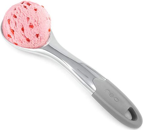 Ice Cream Scoop for Perfect Scoops - Commercial Quality Scooper Spade with Comfortable Handle, Advanced Long Durability Metal Alloy Spoon For Icecream, Cookie Dough, Meatball & Other Food by Reo Scoop Ice Cream, Ice Cream Scooper, Ice Cream Scoops, Best Ice Cream, Americas Test Kitchen, Ice Cream Scoop, Kitchen Utensils, Cookie Dough, Dough