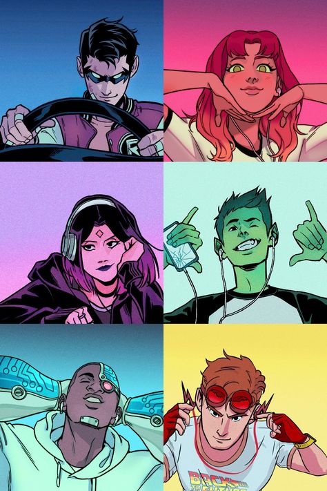 Ttg Fanart, Batman Things, Titans Fanart, Adam Ellis, Gabriel Picolo, Creepy Comics, Teen Titans Love, Original Teen Titans, Teen Titans Fanart