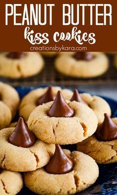 Cookies With Kisses On Top, Hersheys Kiss Cookies, Hershey Kisses Recipes, Peanut Butter Hershey Kiss Cookies, Peanut Butter Kiss Cookies Recipe, Kiss Cookie Recipe, Peanut Butter Blossoms Recipe, Hershey Kiss Cookies, Peanut Butter Kiss