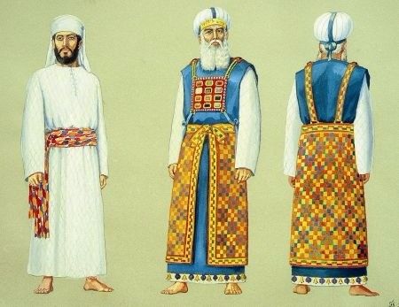 The ritually efficacious garments of the High Priest are just one aspect of P’s unique anthropomorphism, its depiction of God’s essence and behavior in strikingly human terms. Some readers of P, embarrassed by this frank and explicit “humanization” of God and viewing it as somehow pagan, Urim And Thummim, Priestly Garments, Biblical Clothing, Jewish Beliefs, Biblical Costumes, Bible History, Bible Pictures, Biblical Studies, The Tabernacle