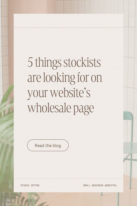 Want to start selling wholesale? Well we've got a whole heap of advice for what to pop on your small business website to impress your potential new stockists. We invited wholesale expert, Therese Ørtenblad to share her thoughts on the info, copy and helpful stuff that will help you sell products to shops and boutiques. Check in out on the Studio Cotton blog, and dive into a buttload of small business help. Wholesale Website Design, Small Business Help, Small Business Blog, Small Business Website, Social Proof, Business Help, Yet To Come, Business Website, Small Business Owner