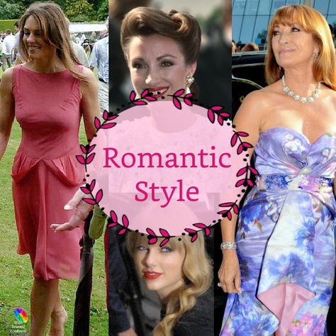 Romantic Style Personality #romanticstyle https://www.style-yourself-confident.com/romantic-style-personality.html Romantic Style Personality, Warm Spring Palette, Romantic Feminine Style, Clothes For Women Over 60, Classic Romantic Style, Color Analysis Summer, Theatrical Romantic, Fashion Romantic, Apple Body Shapes