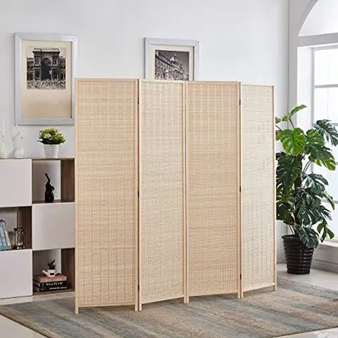 Folding Privacy Screen, Freestanding Room Divider, Bamboo Room Divider, 4 Panel Room Divider, Bamboo Panels, Partition Screen, Room Divider Walls, Folding Room Dividers, Divider Screen