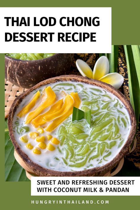 Pandan Mochi, Coconut Milk Dessert Recipes, Pandan Dessert, Recipes With Coconut Milk, Cambodian Desserts, Laos Desserts, Thai Recipes Dessert, Coconut Milk Dessert, Thai Snacks