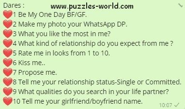 Whatsapp Dare Games With Answers For Friends, Rate Me 1-10, Dare Game Questions, Whatsapp Games, Games For Friends, Dare Games For Friends, Dare Messages, Funny Dares, Truth Or Dare Games