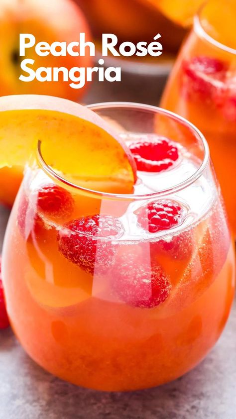 Peach Rosé Sangria is a delightful fusion of rosé wine and juicy peaches, creating a sweet and aromatic experience. The delicate flavors of the rosé wine harmonize with the natural sweetness of the peaches, resulting in a light and crisp cocktail. #PeachRoséSangria Peach Wine Cocktail, Peach Rose Sangria, Rose Wine Cocktail, Peach Sangria Recipe, Best Sangria, Peach Sangria Recipes, Best Sangria Recipe, Rosé Sangria, Summer Sangria Recipes